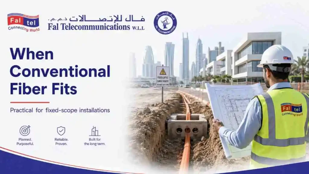 micro-duct and conventional fiber optic systems for telecom infrastructure projects in Qatar